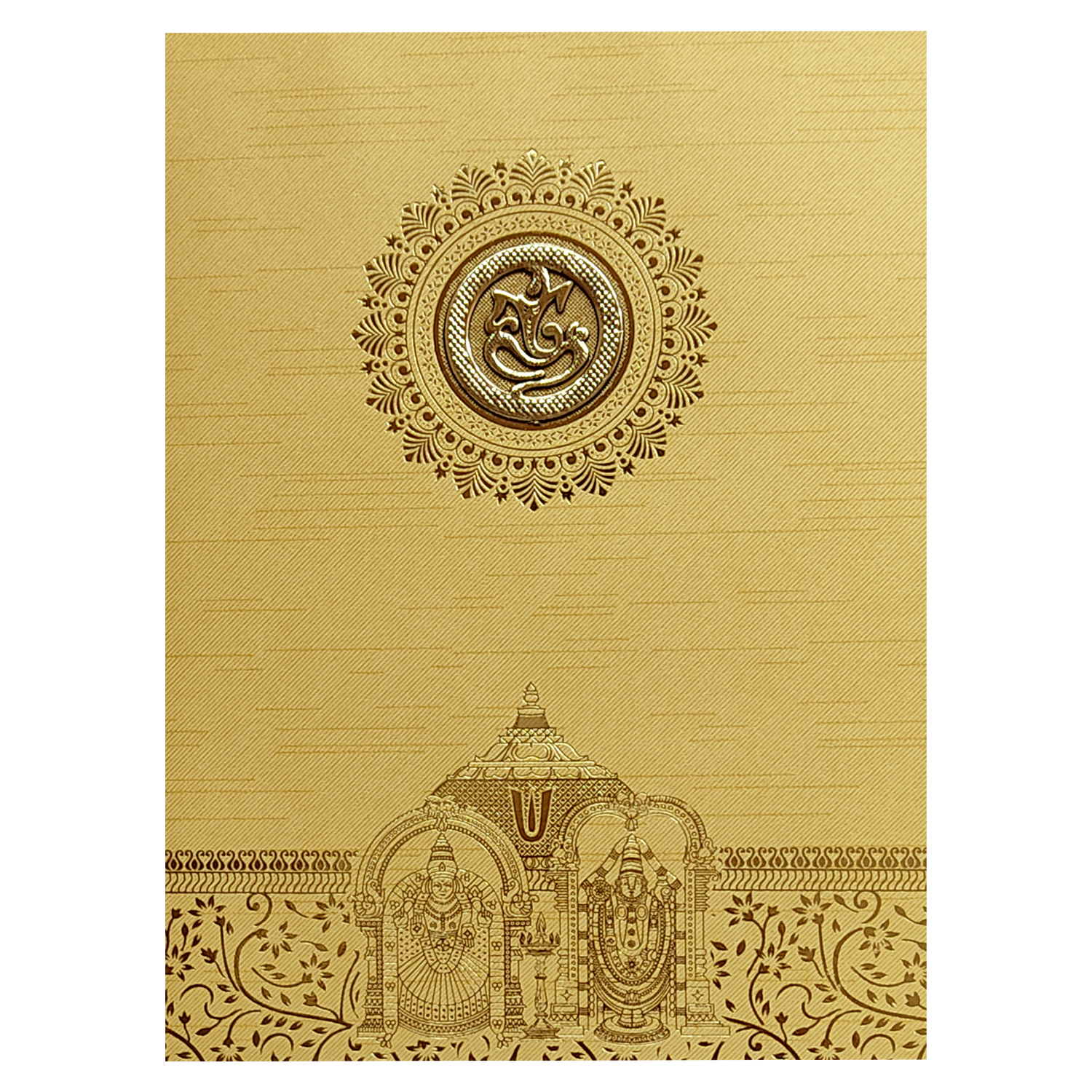 Gold Balaji Padmavathi Invitation Card-KNRM8705G