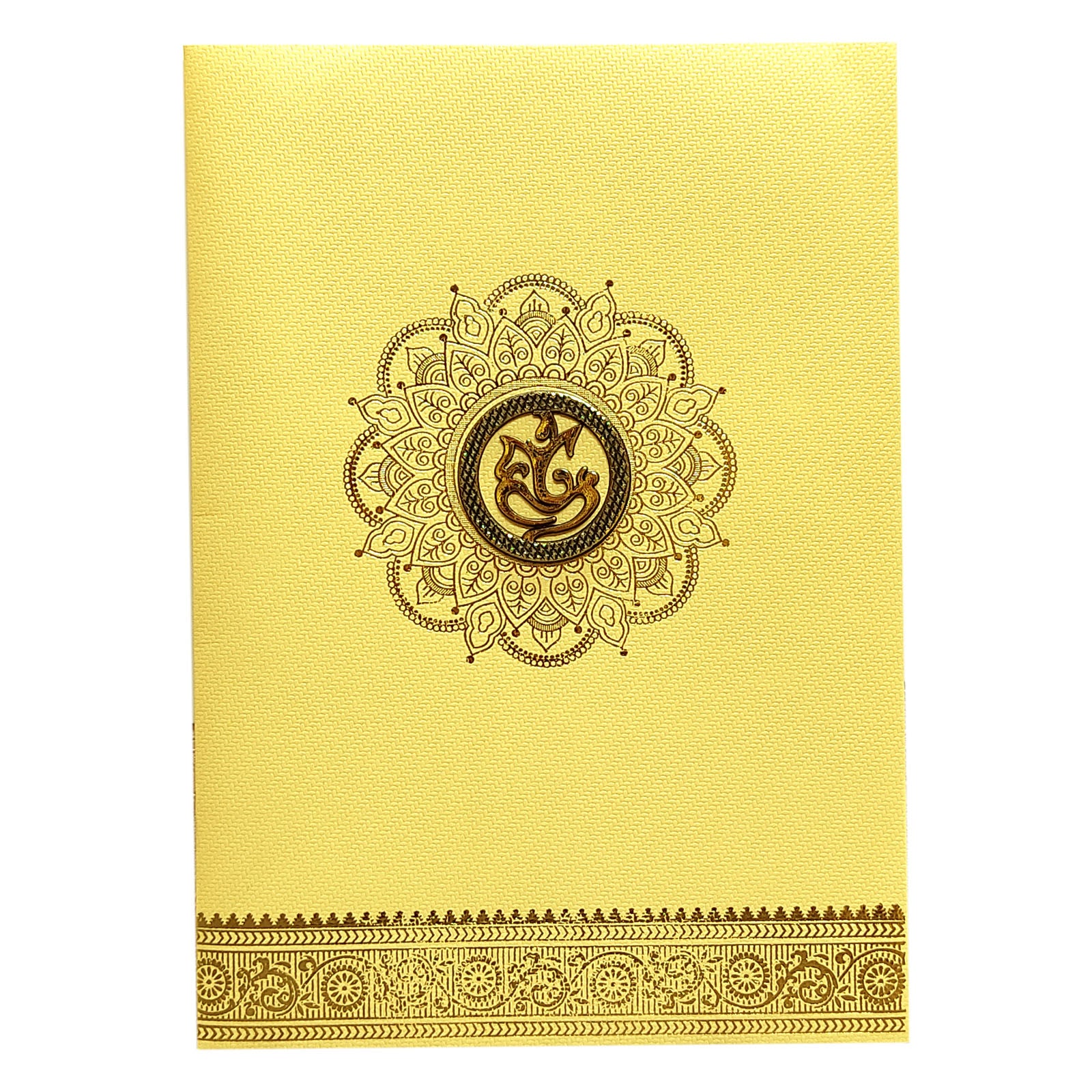 Gold Ganesha Foil Invitation Card-KNKTG026