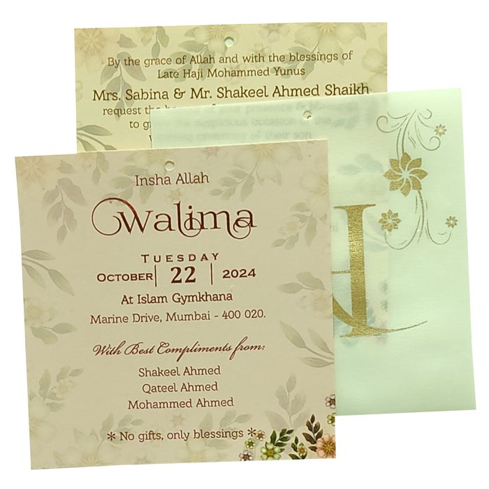 Soft Green MDF Invitation Card-King of Cards