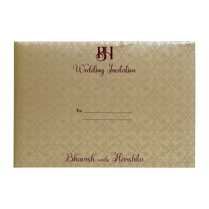 Red Velvet Fabric Invitation-King of Cards