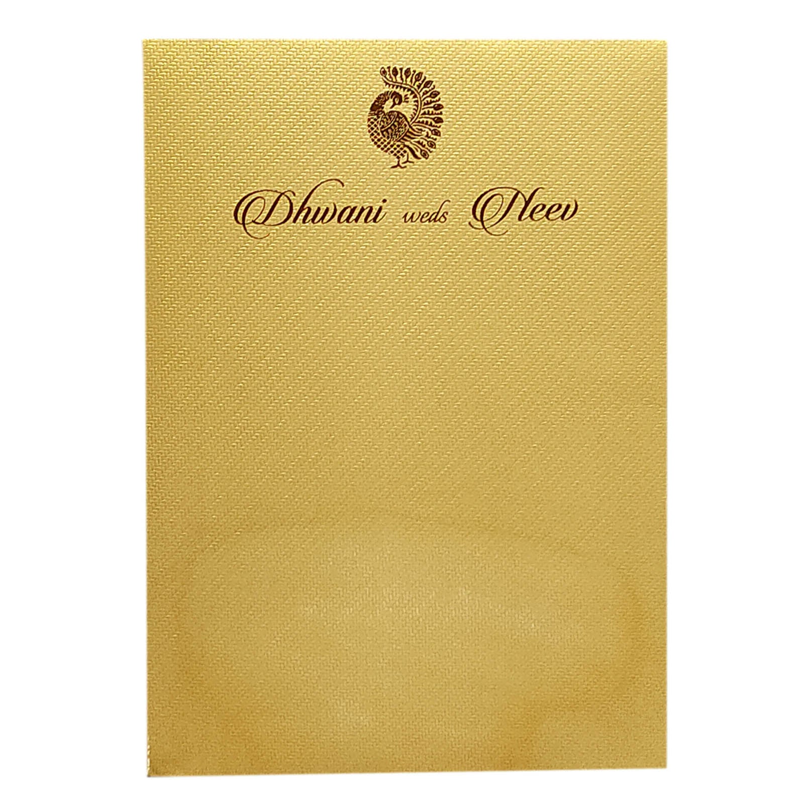 Gold Single Sheet Invitation Card-KRCS6112