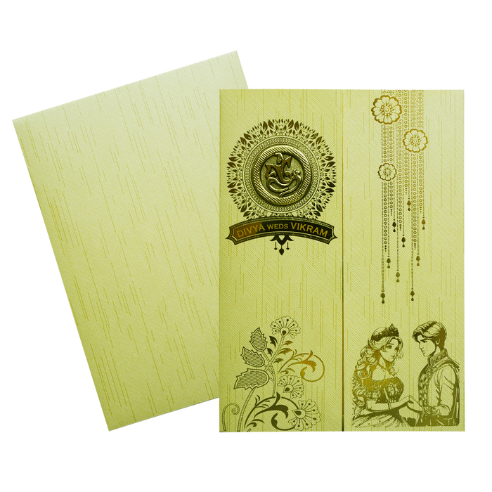 Pista Green Door-Style Opening Invitation Card-King of Cards