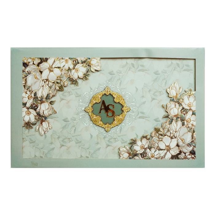 Green Laser cut Premium Invitation-King of Cards