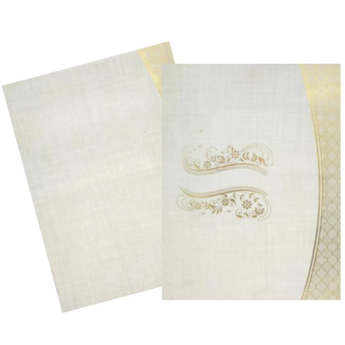 Grey Padded Gold Foiling Print Wedding Invitation Card-KNPS9502G-King of Cards