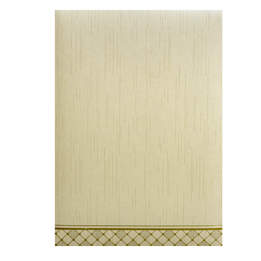 Beige Shiny Door Style Wedding Card-KNKR040C