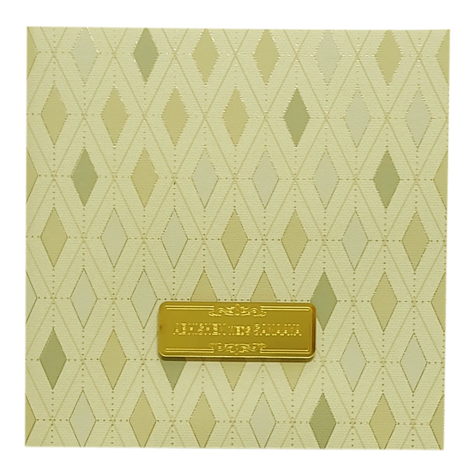 Green Nameplate Padded Invitation Card-KRC29251