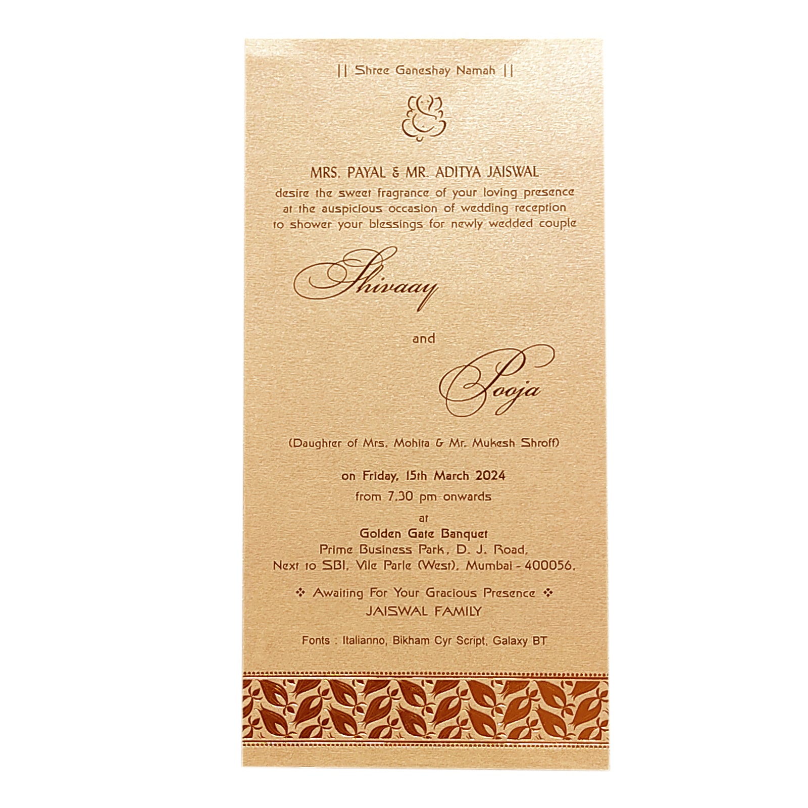 Invitation Card - KRCS6332
