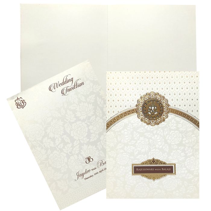 Chalk White Wedding Invitation-King of Cards