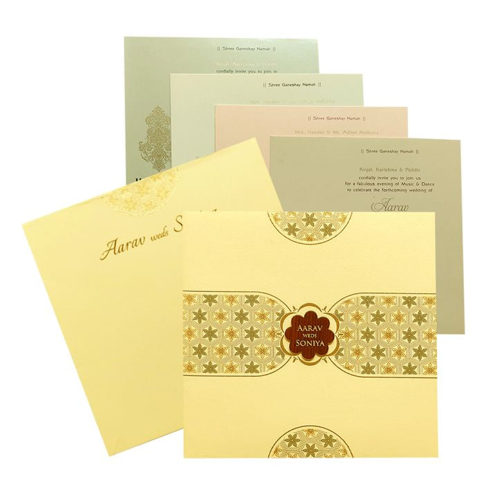 Pale Pink Floral Invitation Card-King of Cards