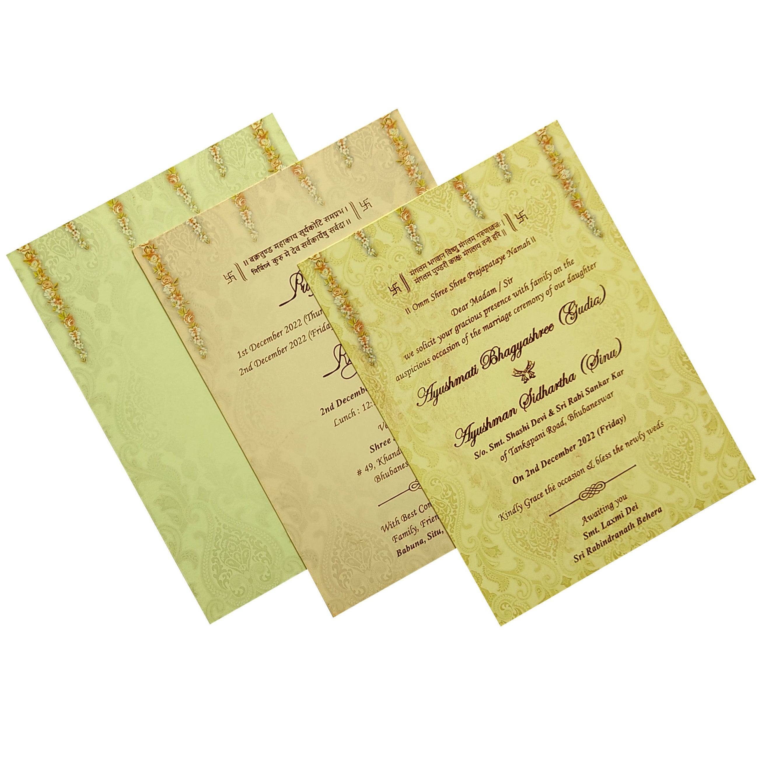 Sandal peacock premium sweet box card-KNK7901S