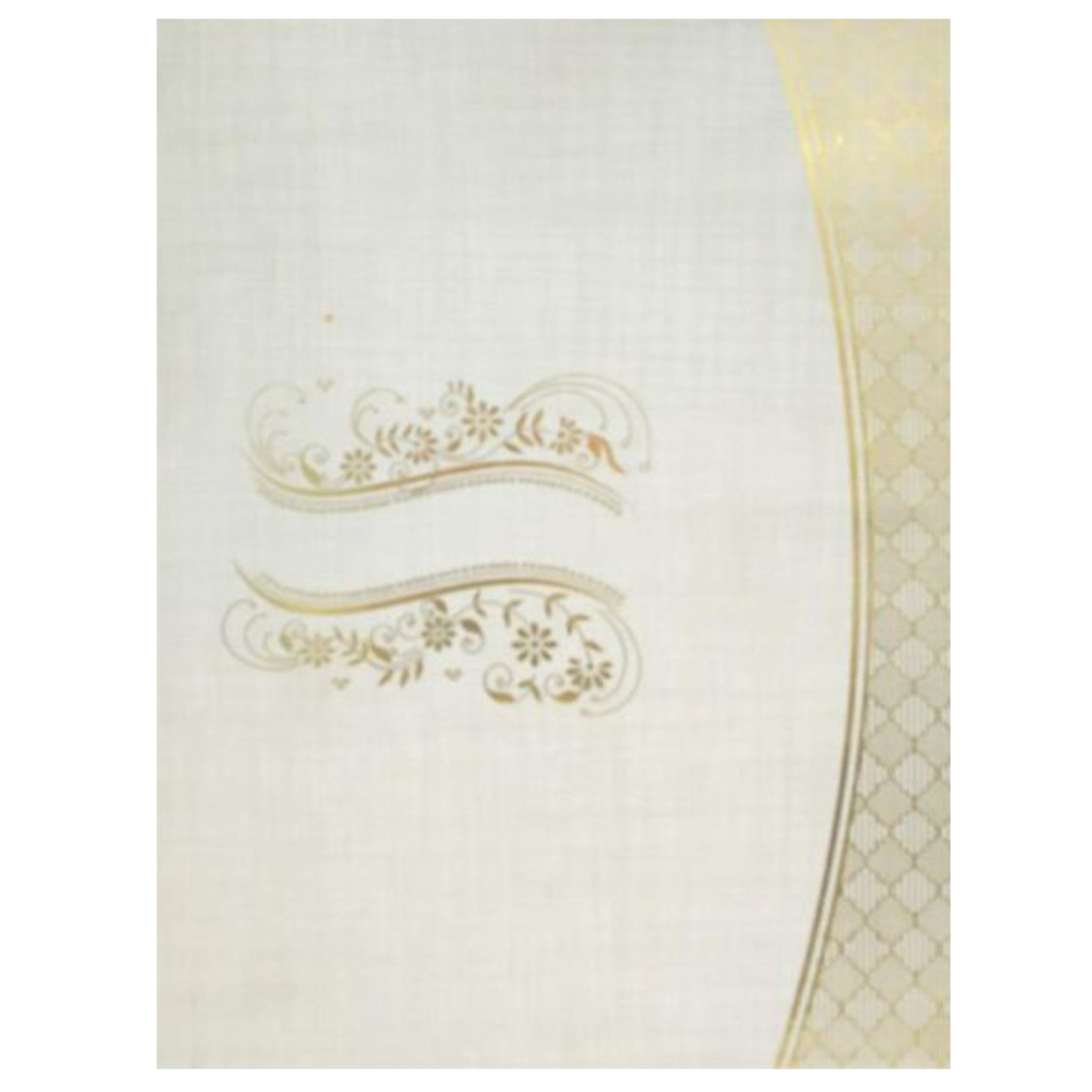 Grey Padded Gold Foiling Print Wedding Invitation Card-KNPS9502G