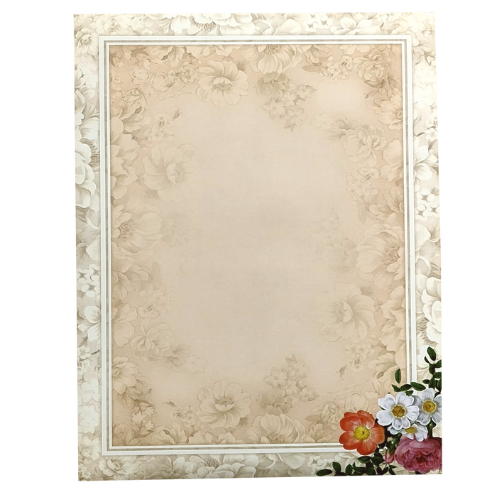 Peach Floral Nameplate Invitation Card-King of Cards