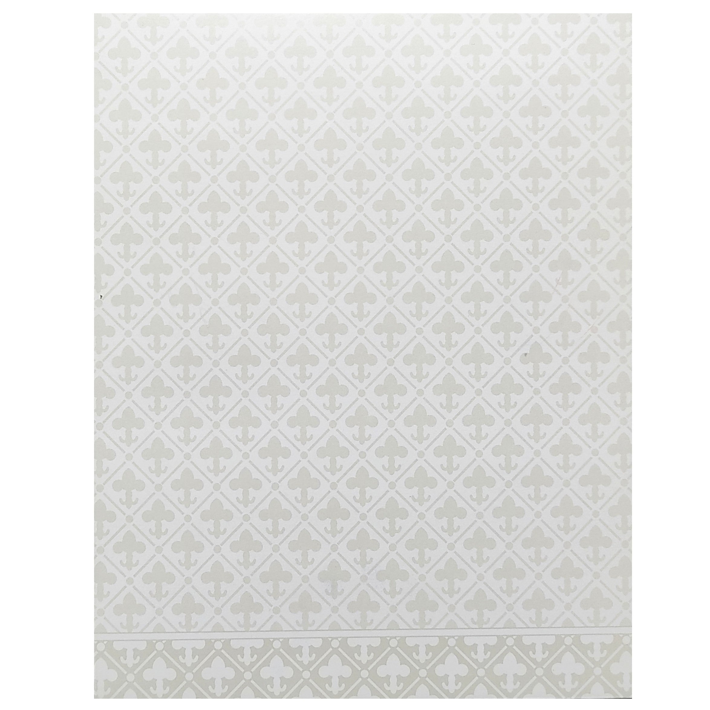 White Traditional Die Cut Invitation-KNK4104W