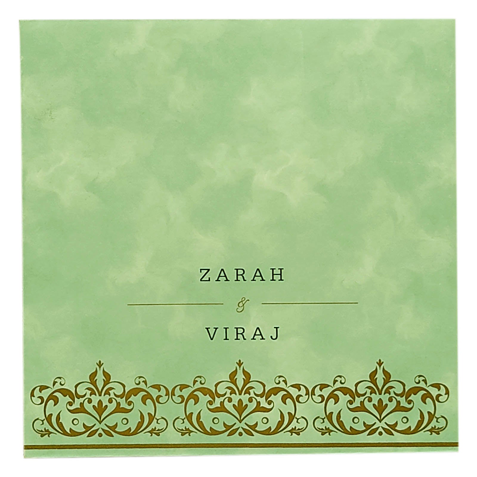 Green Shade Single Sheet Invitation Card-KRCS5492