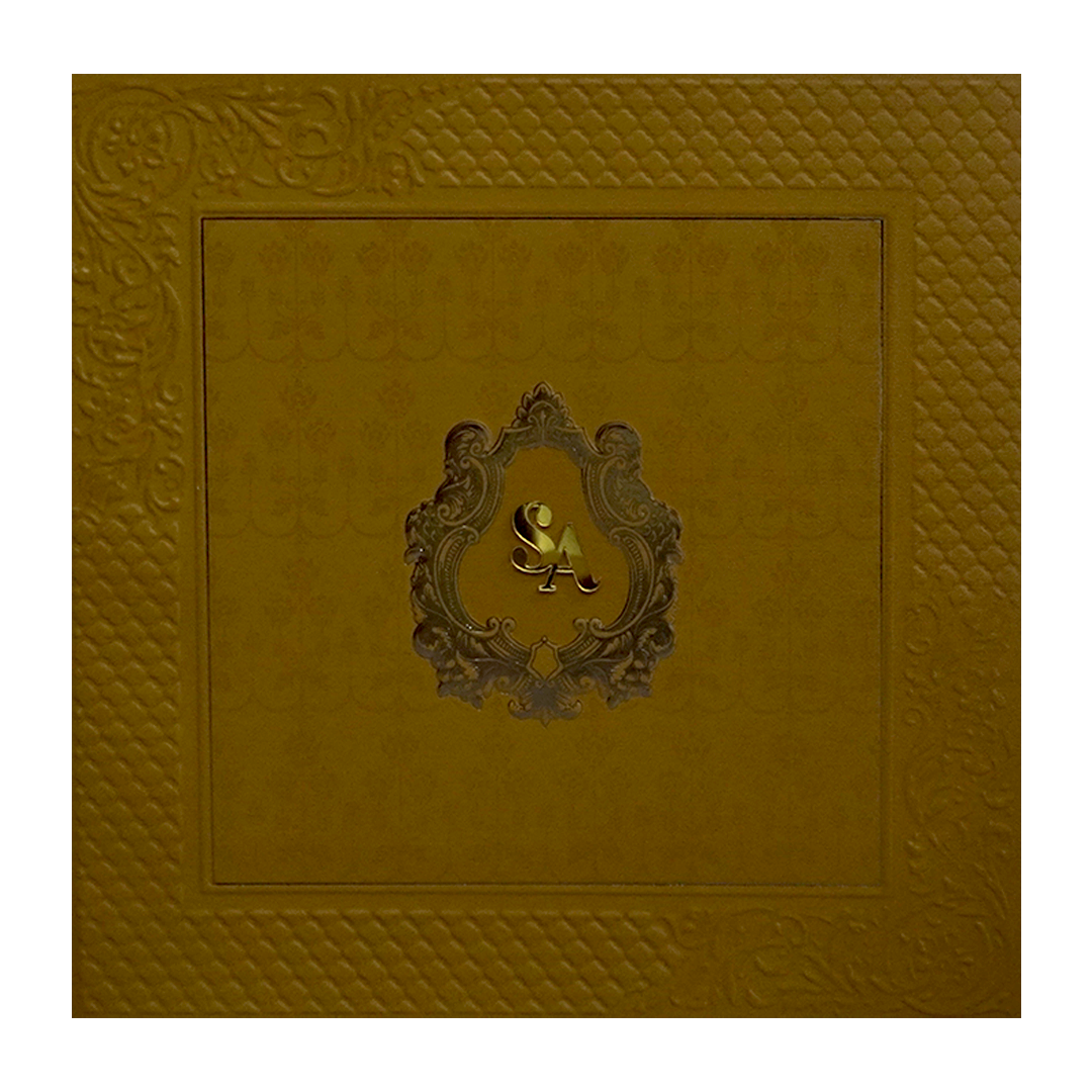 Golden Pattern Marriage Card-KPR09090