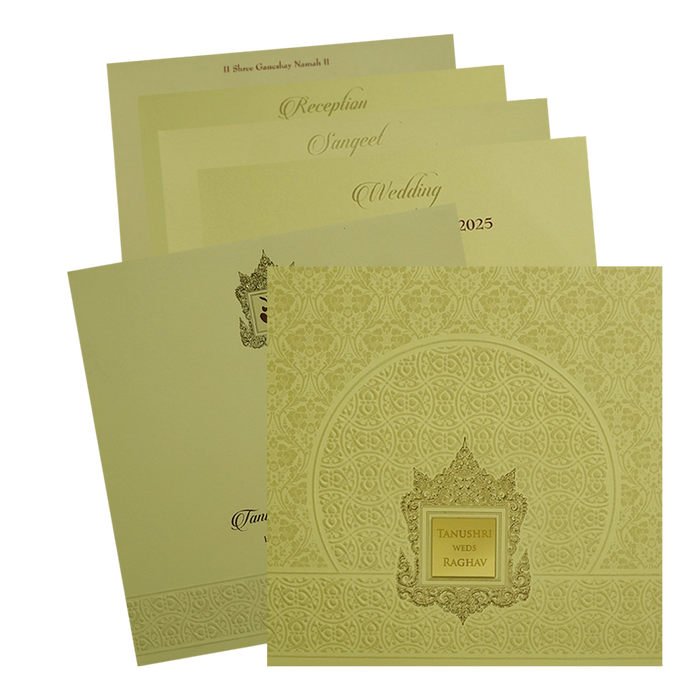 Yellow Wedding Card-King of Cards