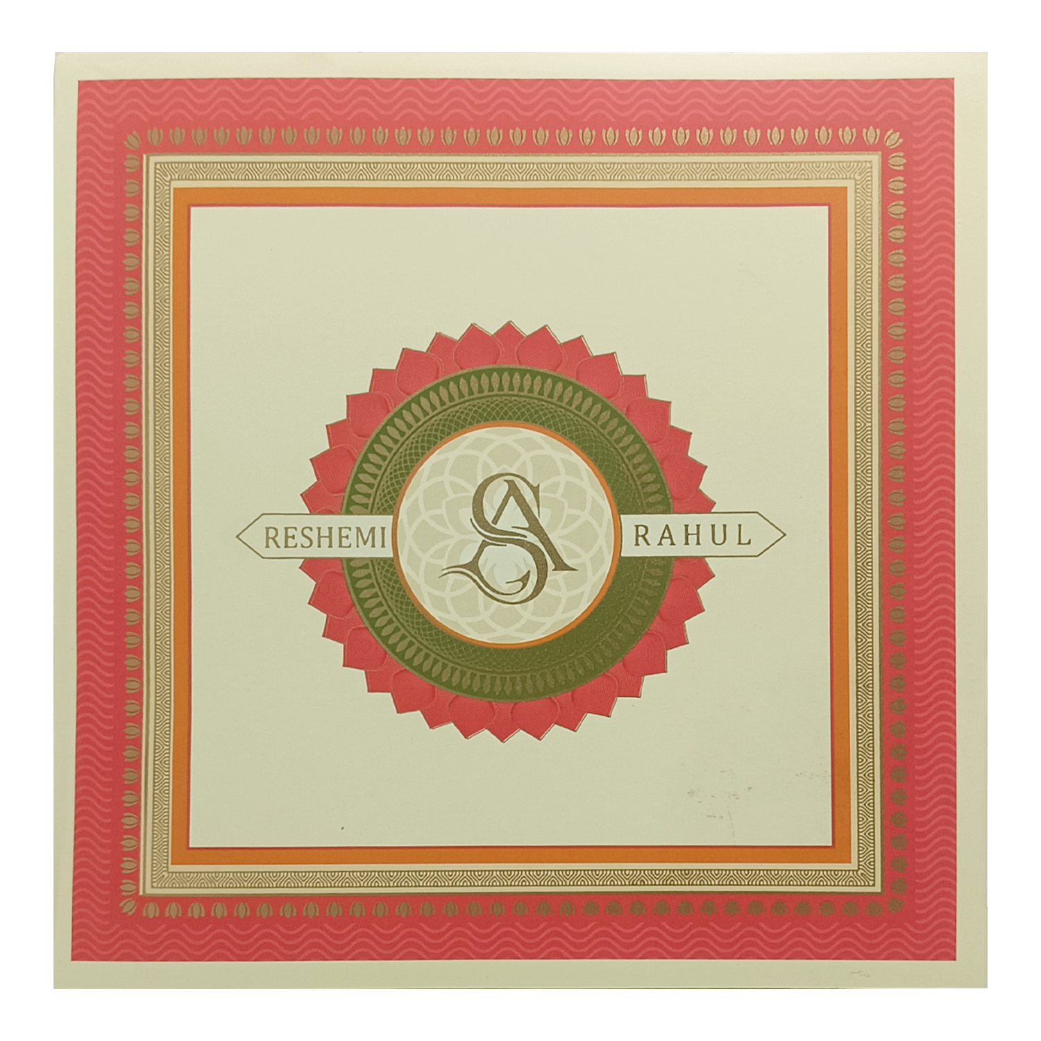 Lime Green Padded Wedding Card-KBM04420