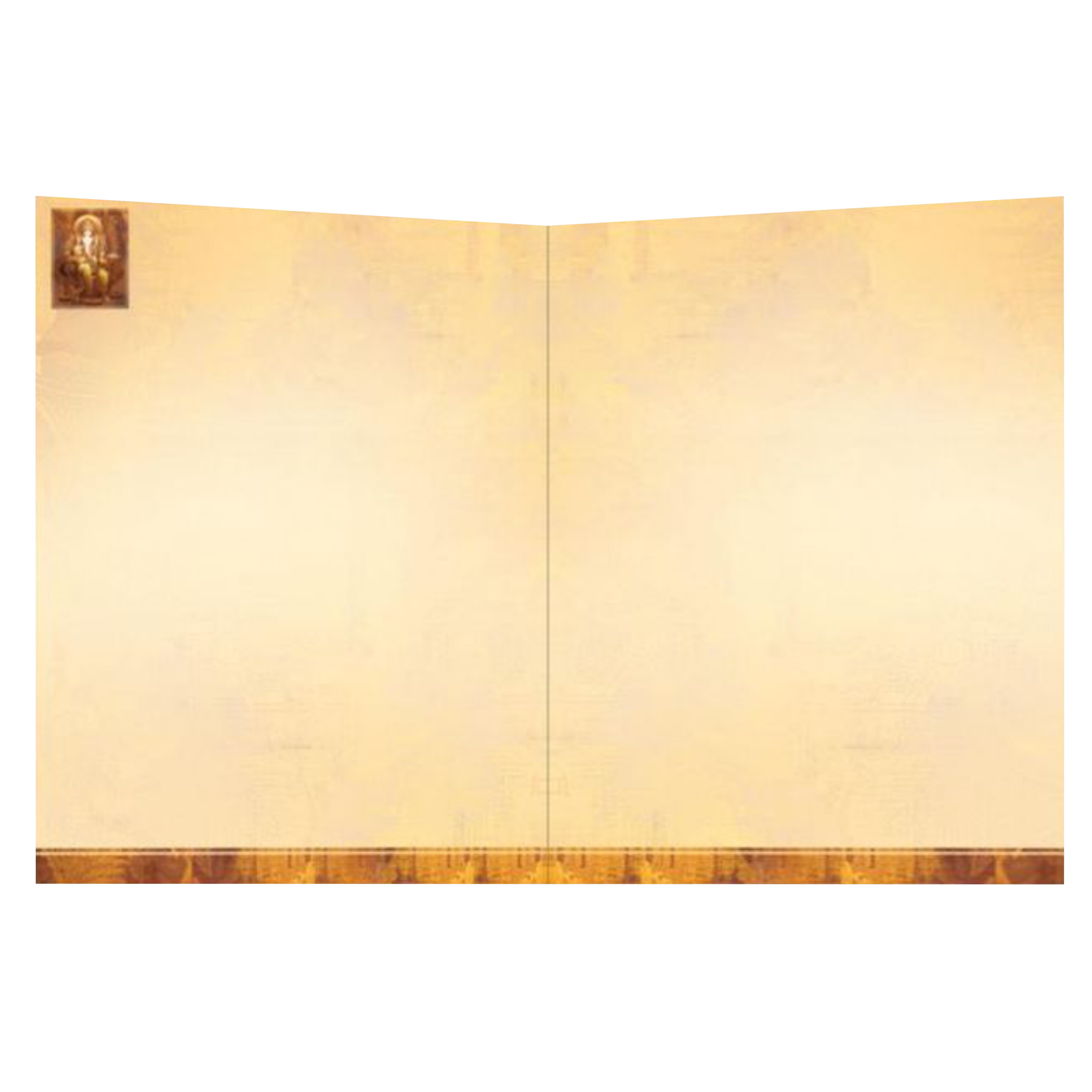 Brown Classic Ganesha With Elephant Background In Offset Print-KNKC4025