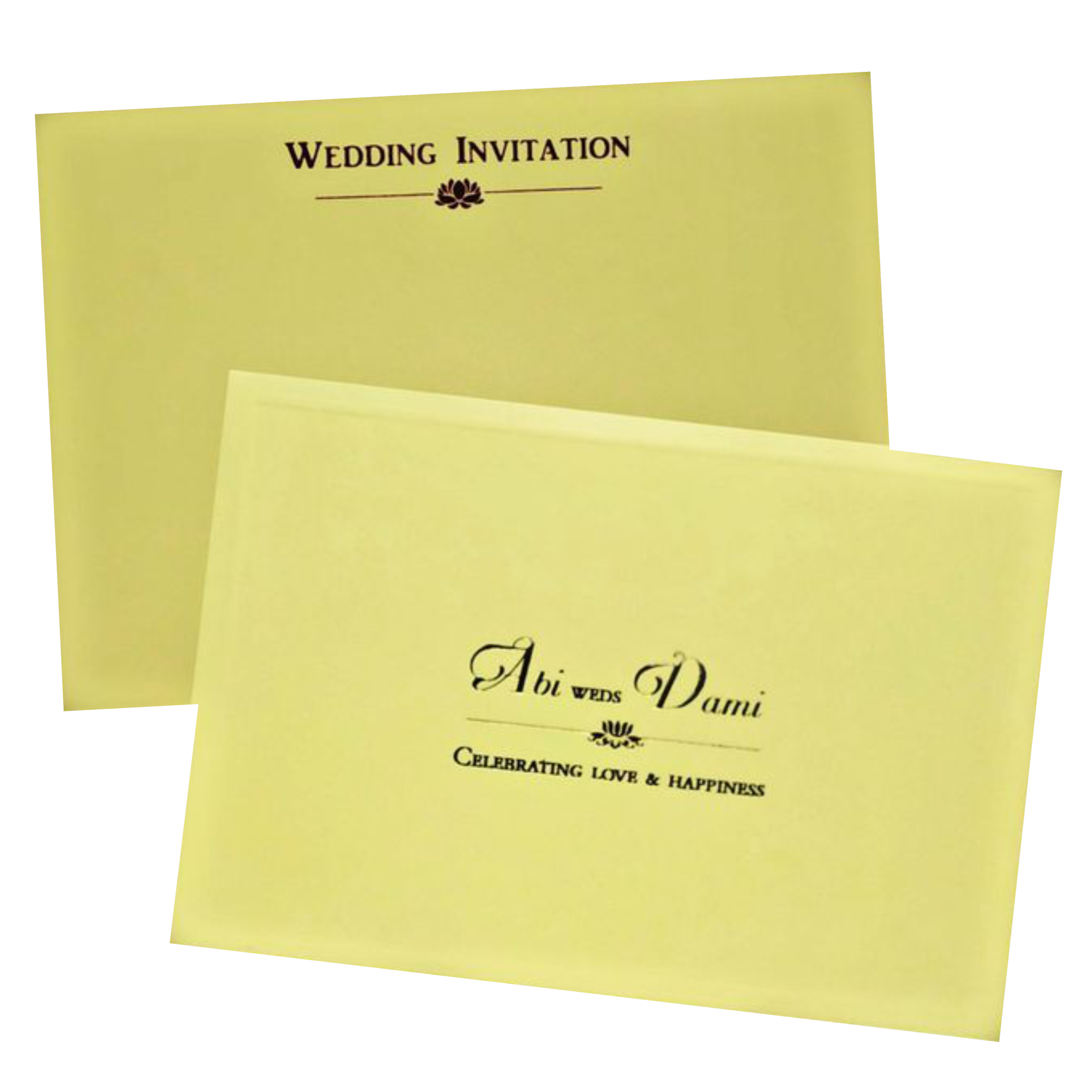 Cream Stiff Board Padded Invitation-KNPR3501C