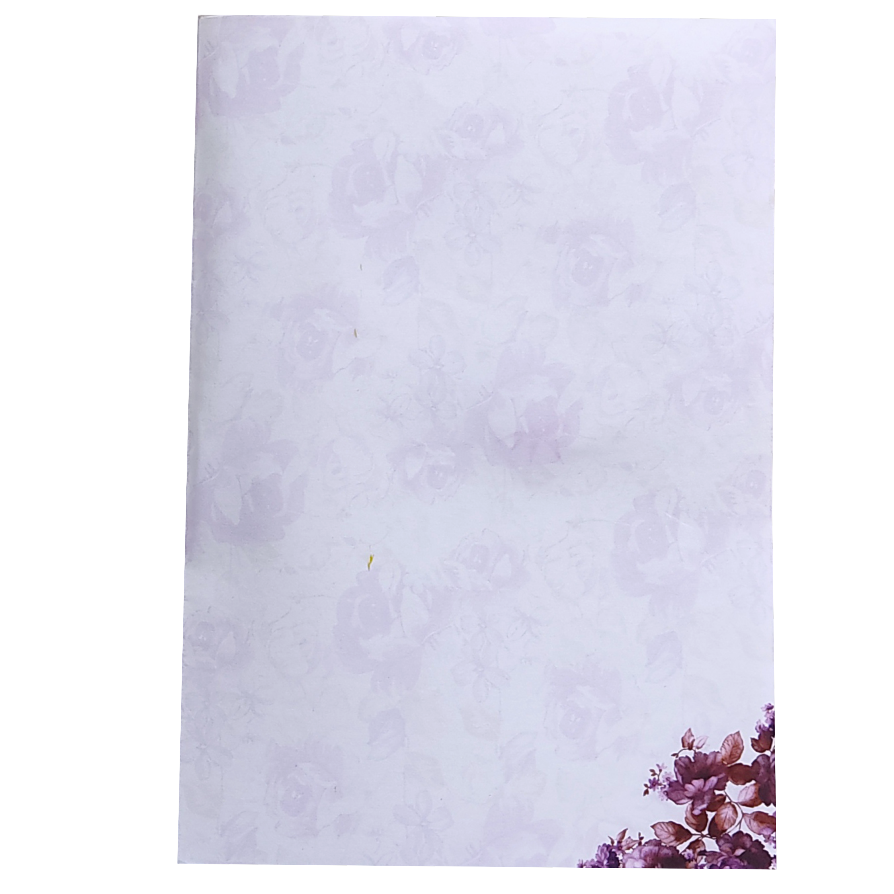 Violet Prince Paper Print Floral Wedding Card In Offset Printing-KNPP680V