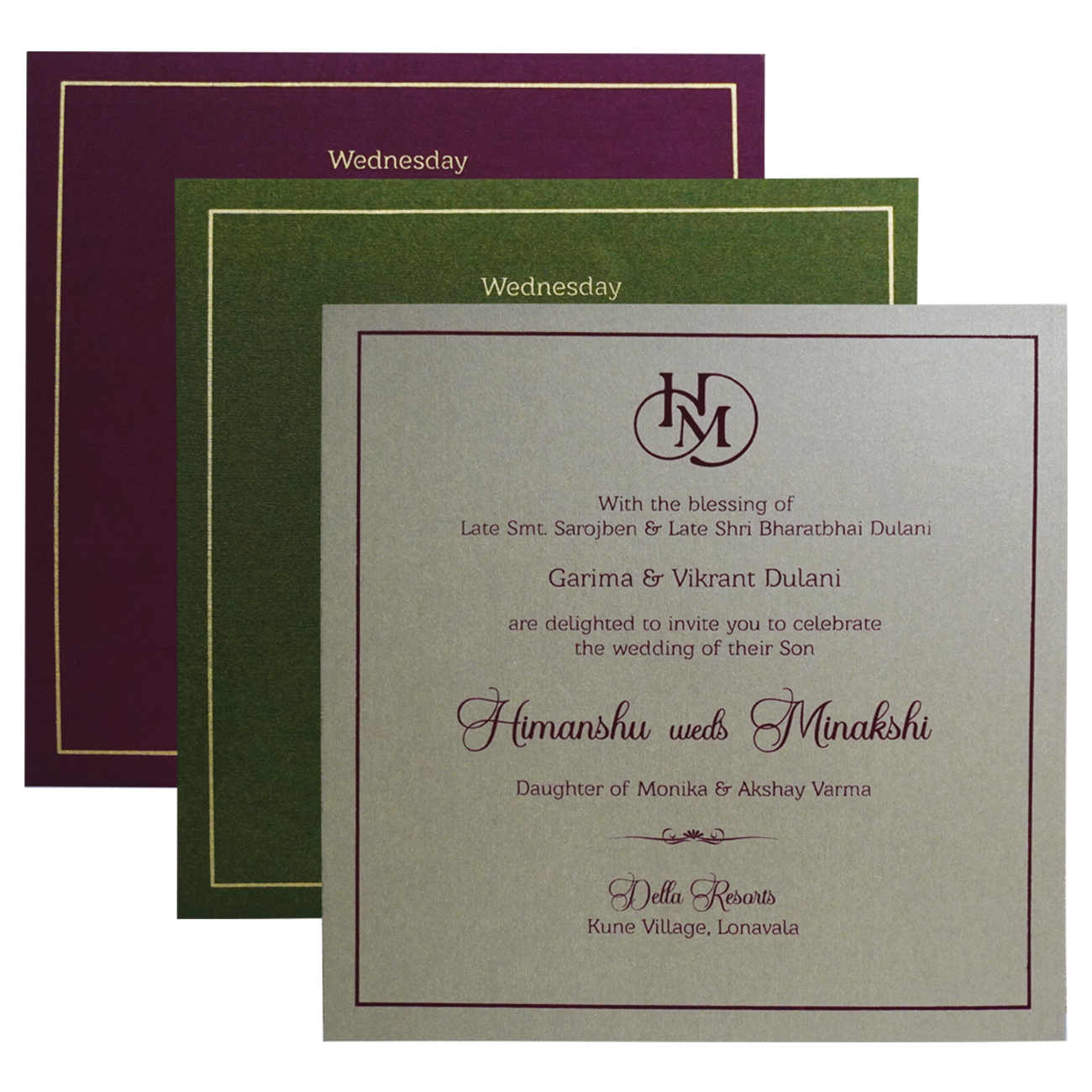 Elegant Red Marriage Card-KSI12510