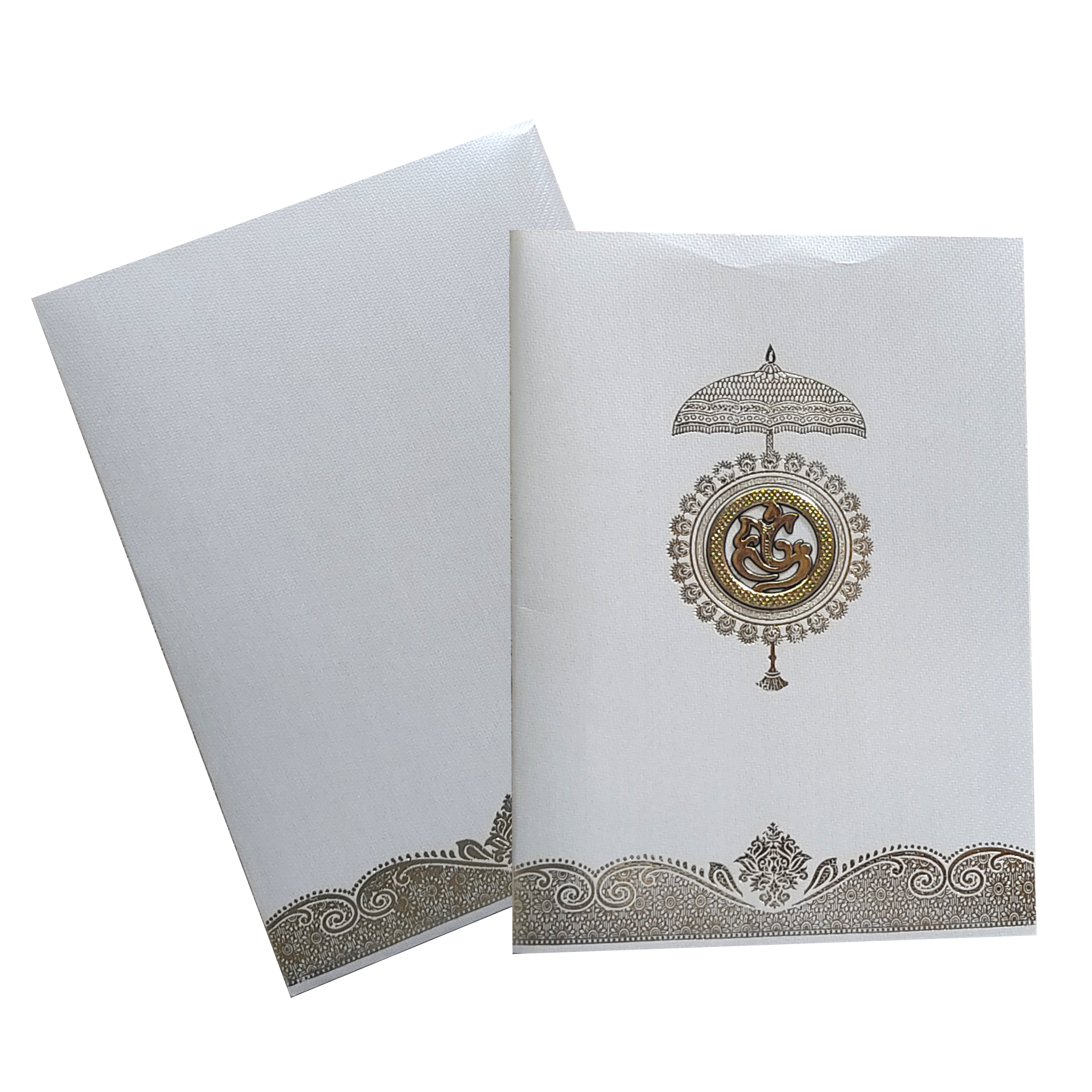 Grey Single Sheet Invitation Card-KNKTGY024