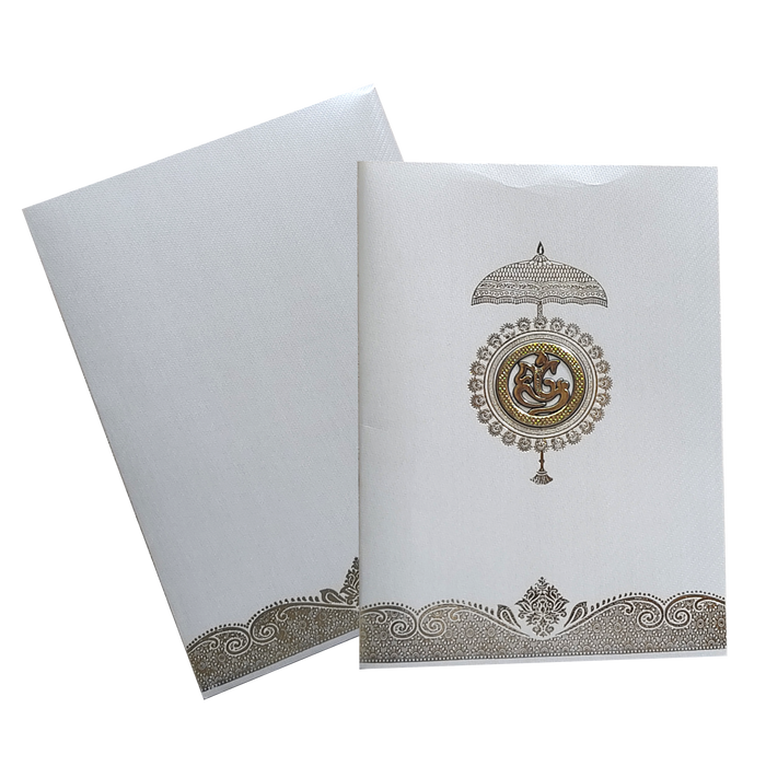 Grey Single Sheet Invitation Card-King of Cards