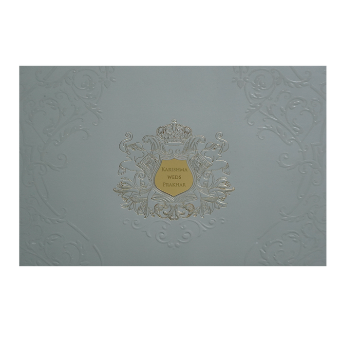 Grey Marriage Invitation-King of Cards