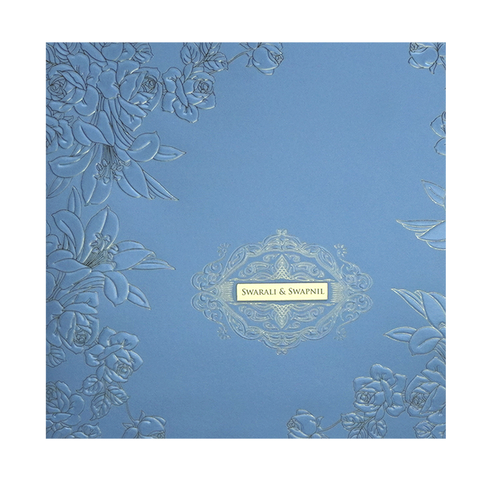 Light Blue Rose Wedding Card-King of Cards