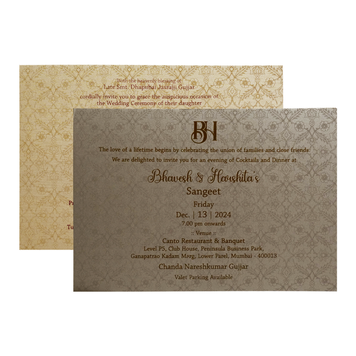 Red Velvet Fabric Invitation-King of Cards