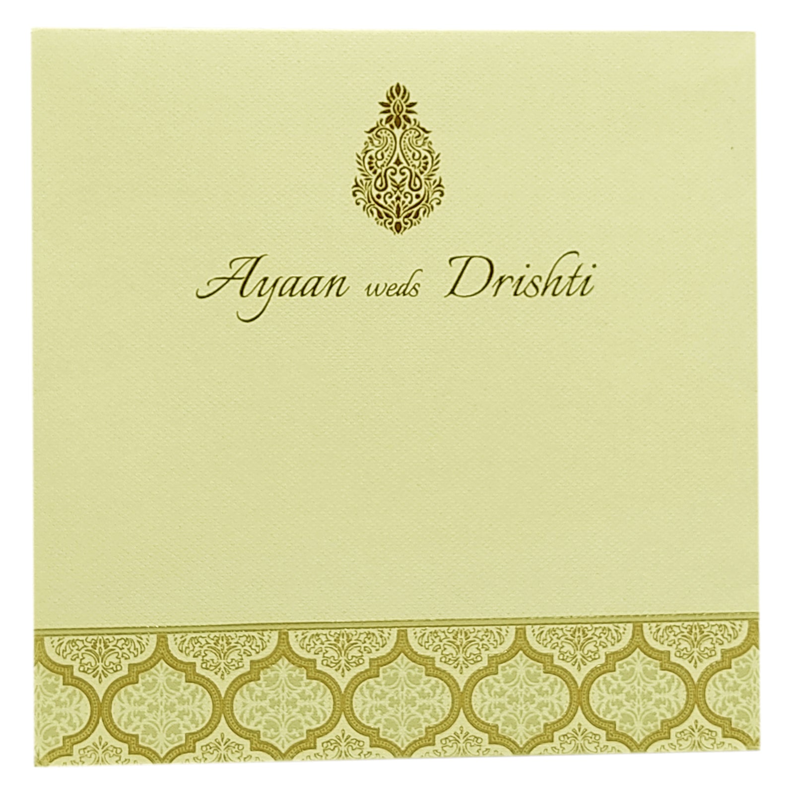 Grey Embossed Design Padded Invitation Card-KRC29761