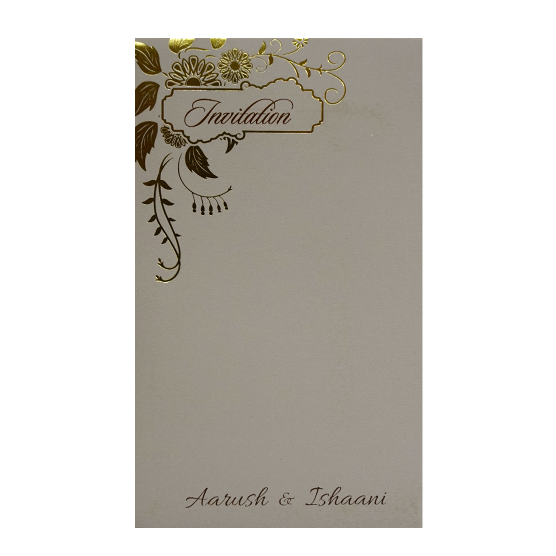 Beige Floral Single Card-King of Cards
