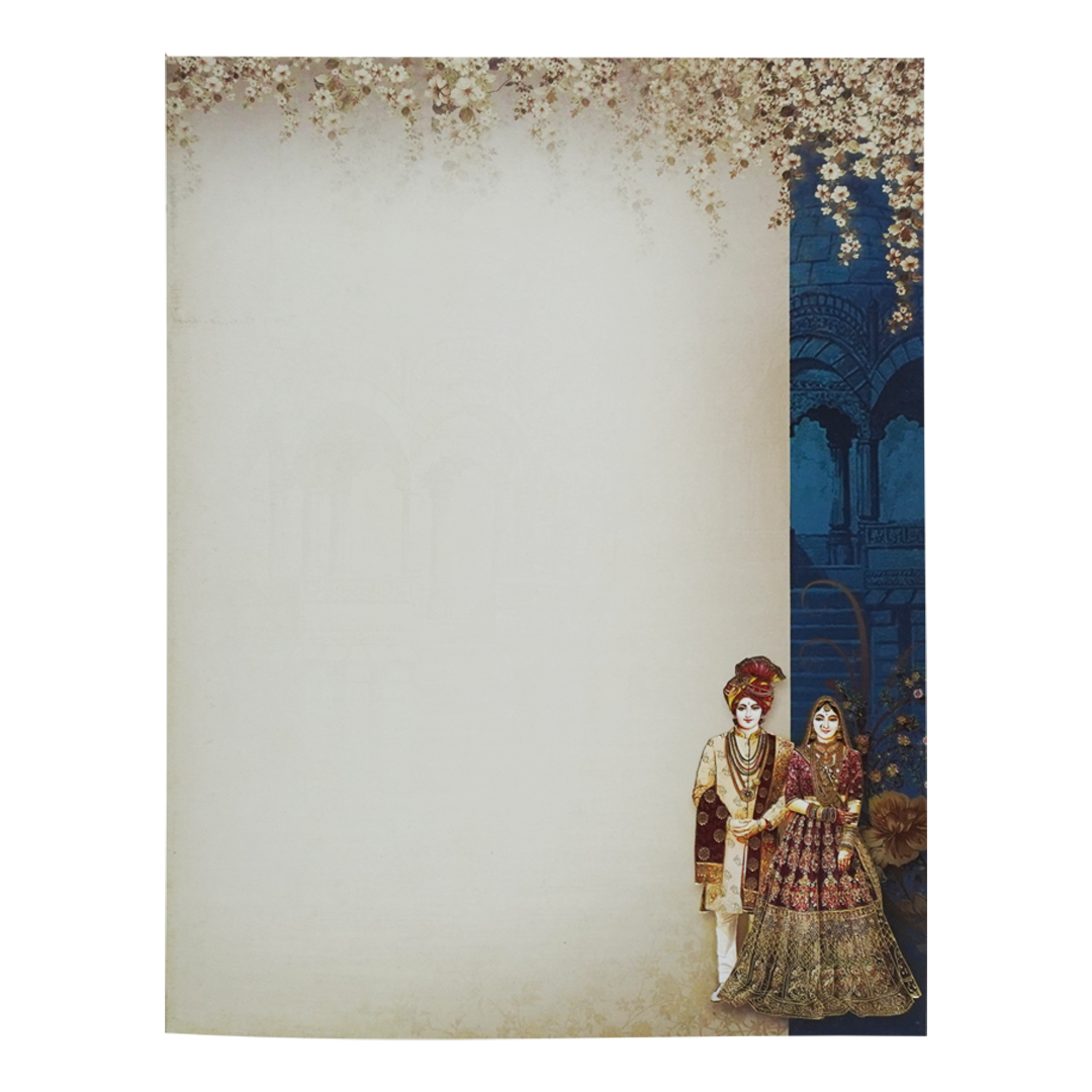 Blue Door Bride Groom Wedding Card Design-KAC05190