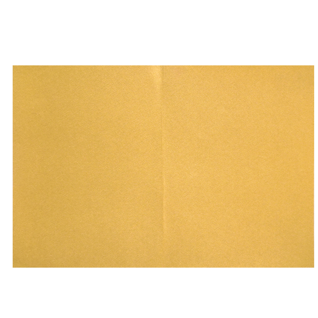 Golden Shimmery Ganesha Wedding Card-KNK2293