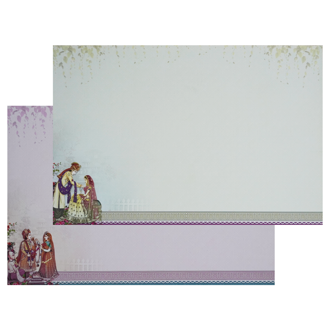 Lime Yellow Door Padded Wedding Card Design-KAC05840