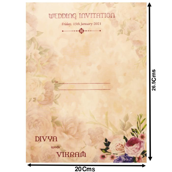 Pink Padded Colourful Floral Design In Offset-King of Cards