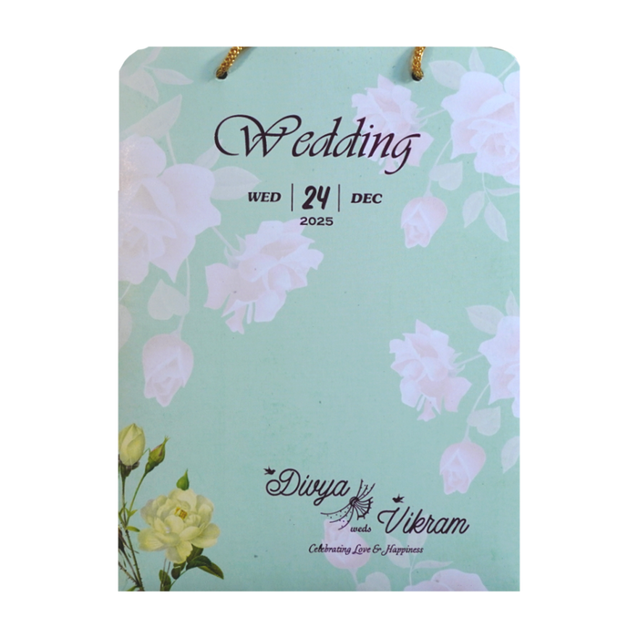 Green Classic Pastel Multicolour Floral Offset Print Design-KNCA206G-King of Cards