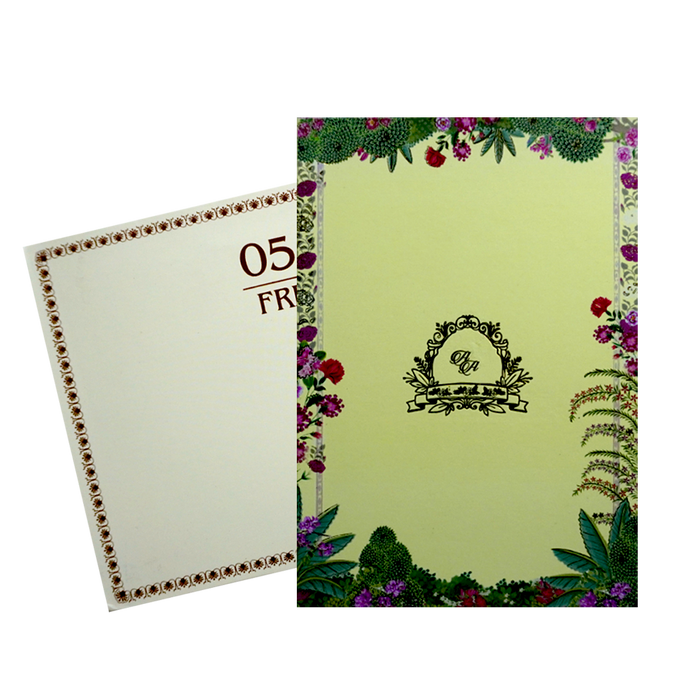 Light Yellow Wedding Card-King of Cards