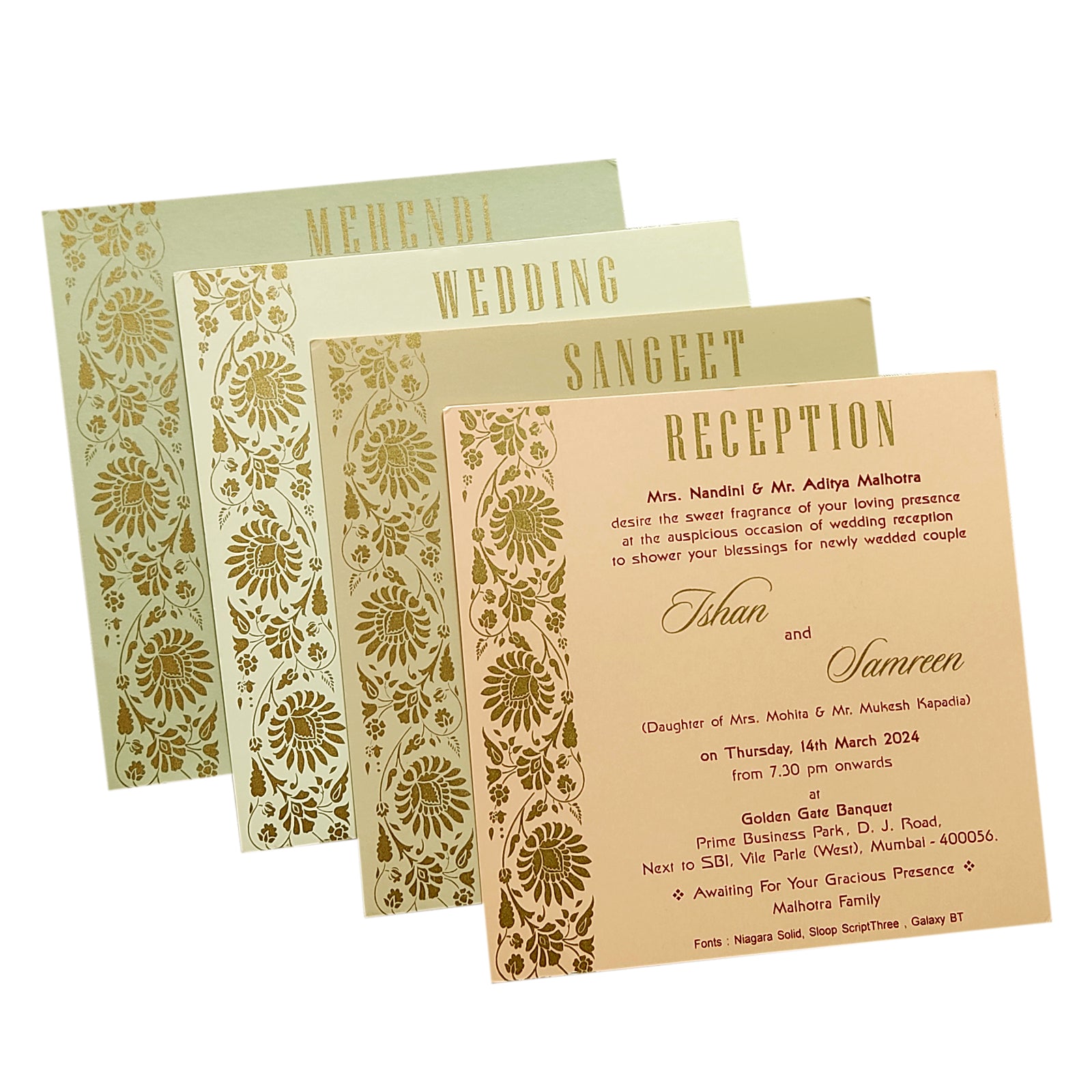 Pale Pink Dot Design Invitation-KRC29222