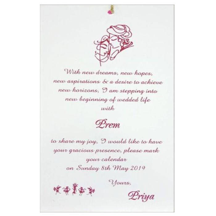 Awesome Gold Foiling With Pull-up Type Opening Personal Wedding Card - KNHU820D-King of Cards