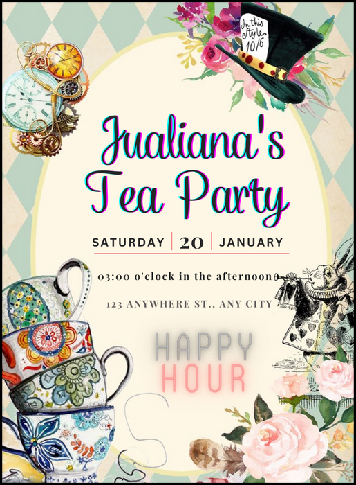 Pastel Palette Tea Invitation-AATEA006
