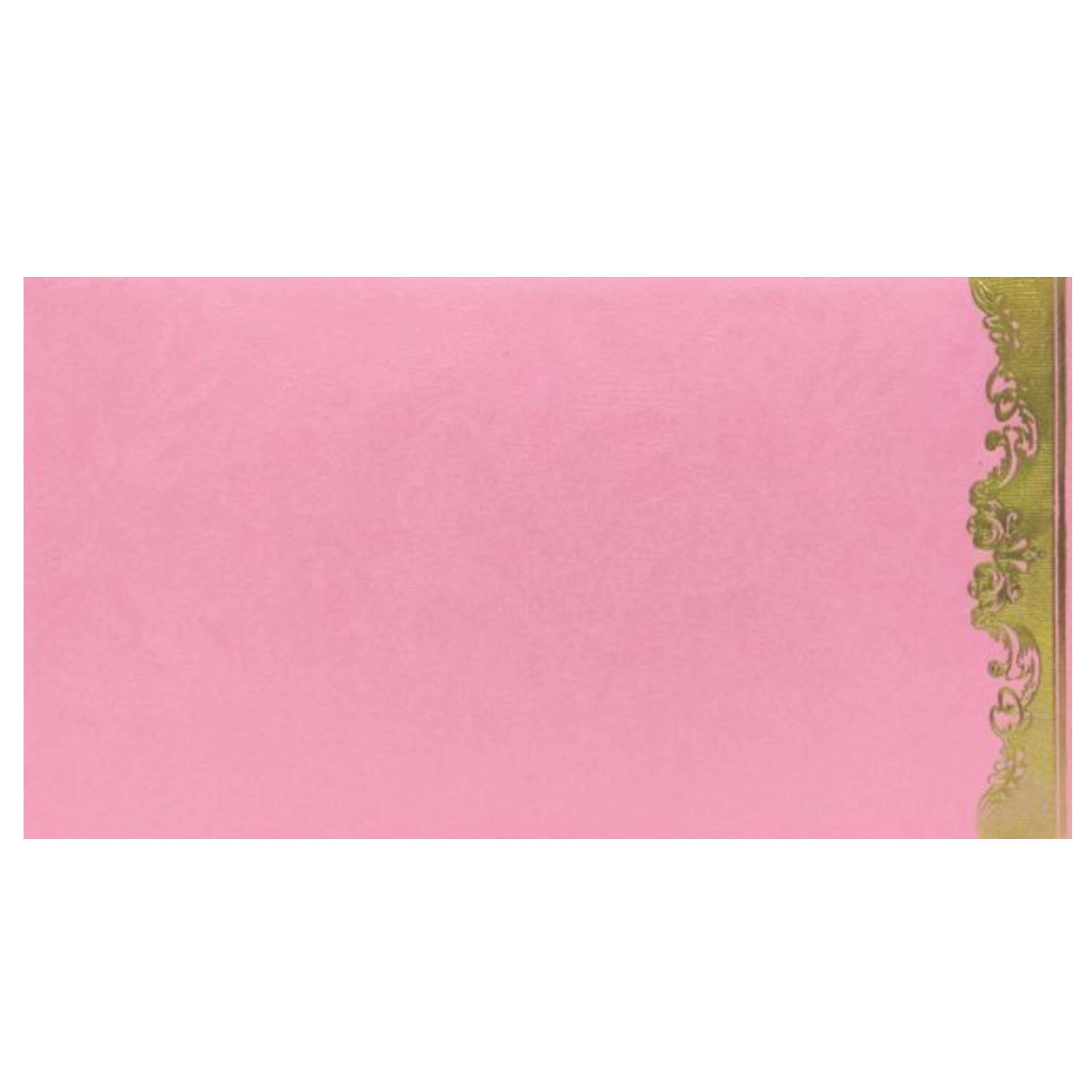 Gorgeous Pink Shading With Gold Foiling Wedding Card-KNK4745