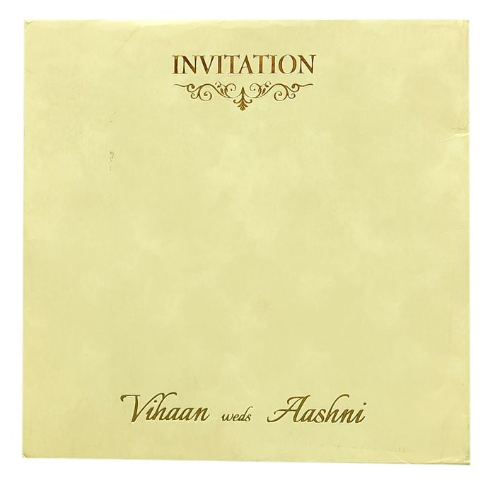 Cream Floral Padded Wedding Card-King of Cards