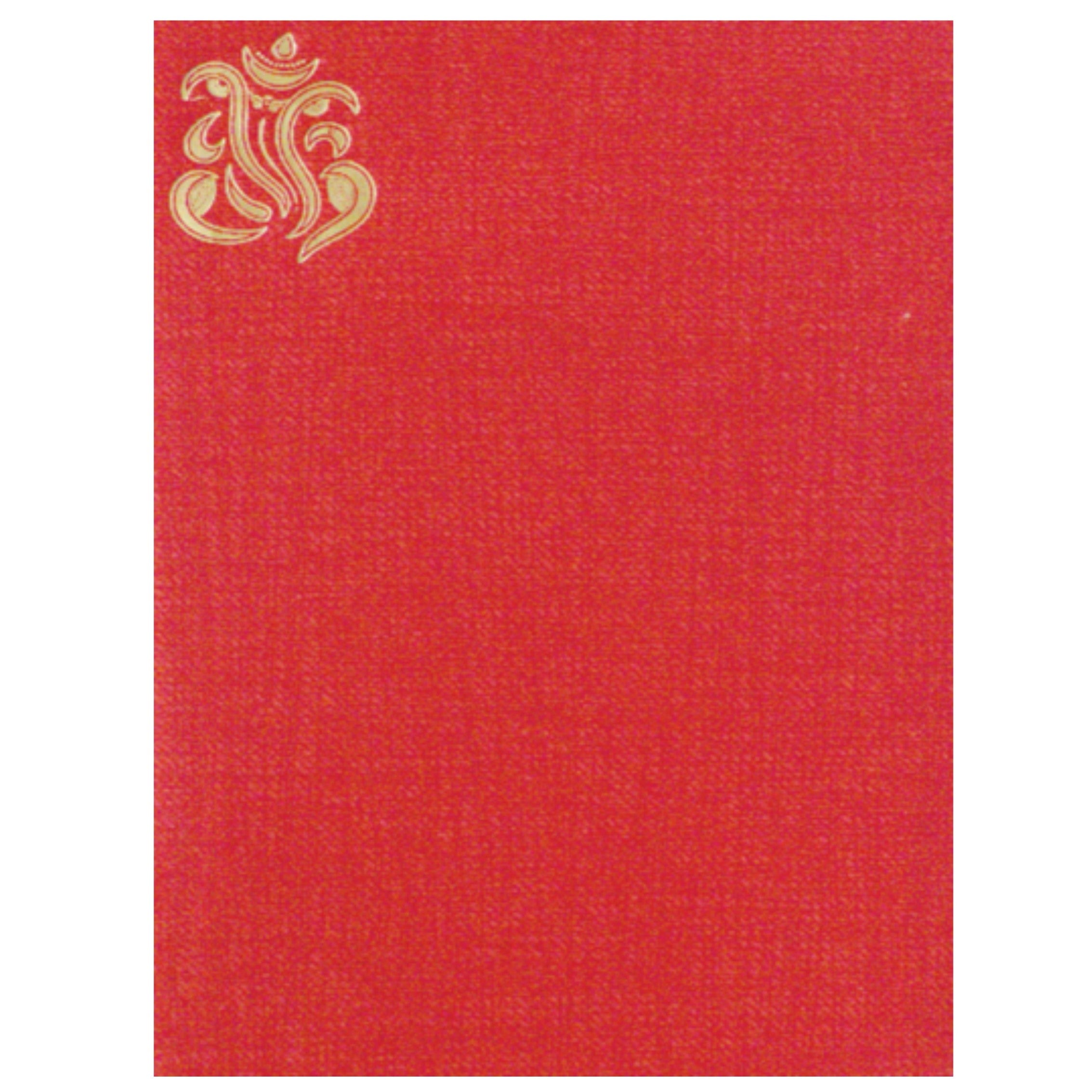 Classic Gold Shading With Laser Cut Ganesha Wedding Card-KNCM105R