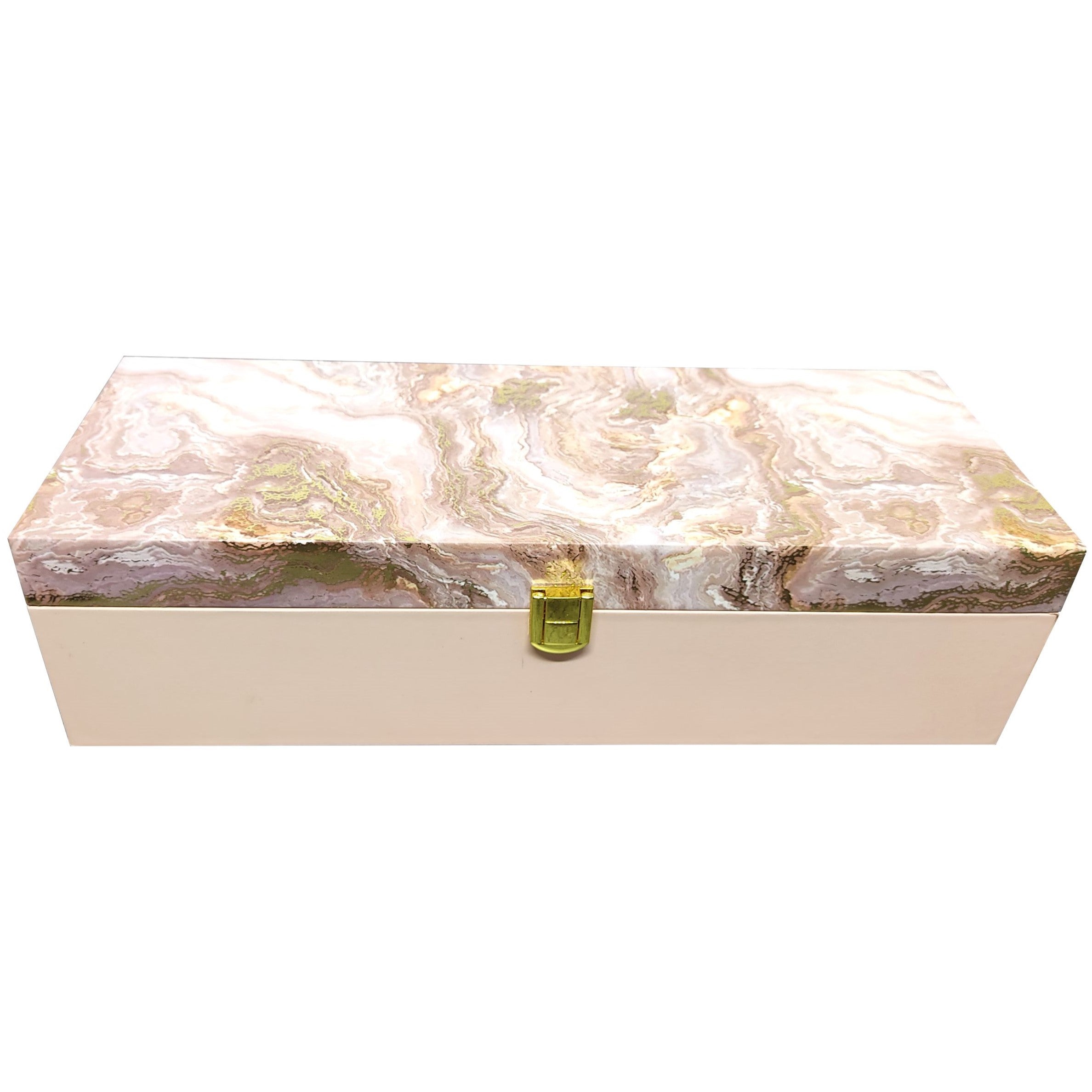 Beige Elongated Box Invitation-KBX0202