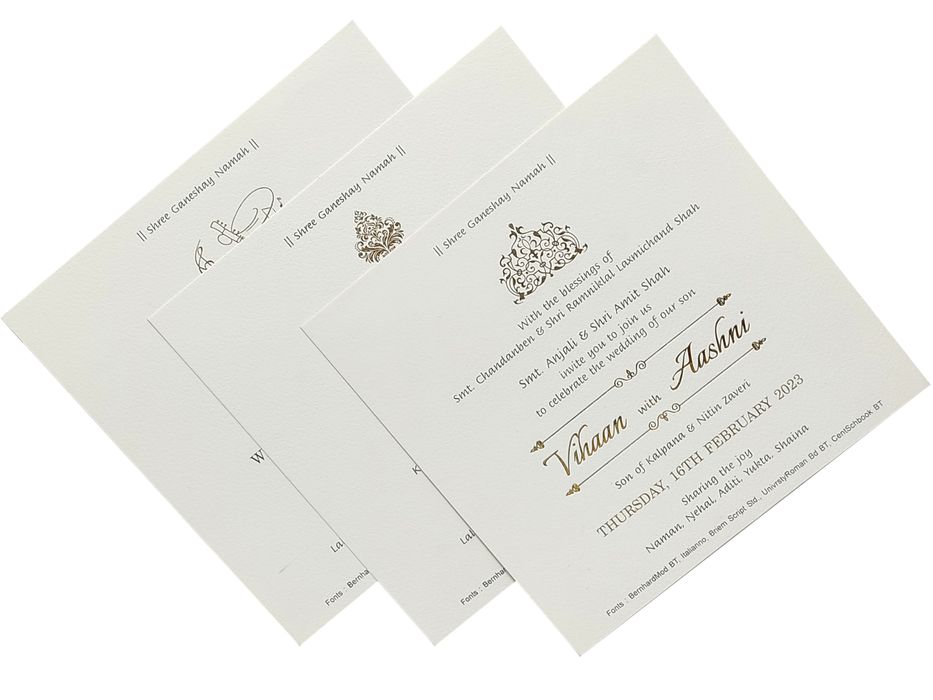 Blue Padded Invitation Card-King of Cards