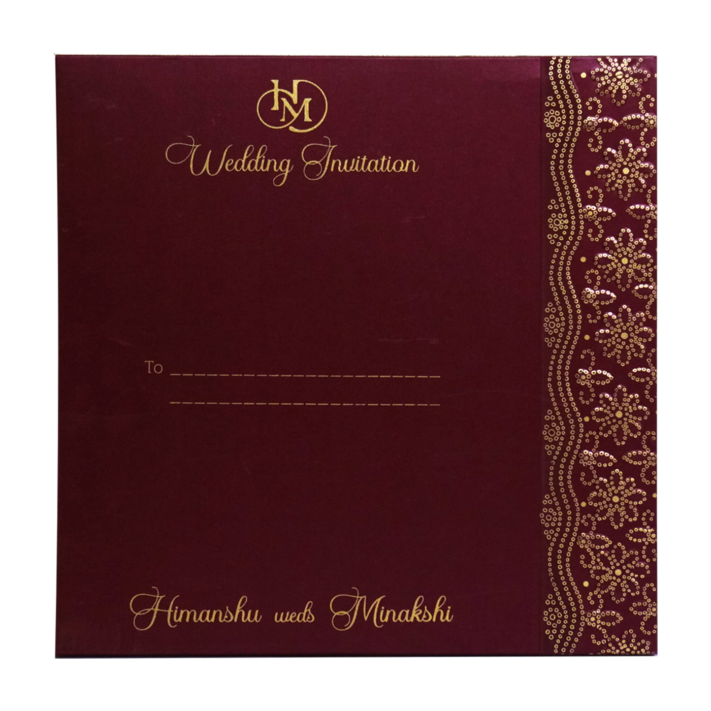 Elegant Red Marriage Card-KSI12510