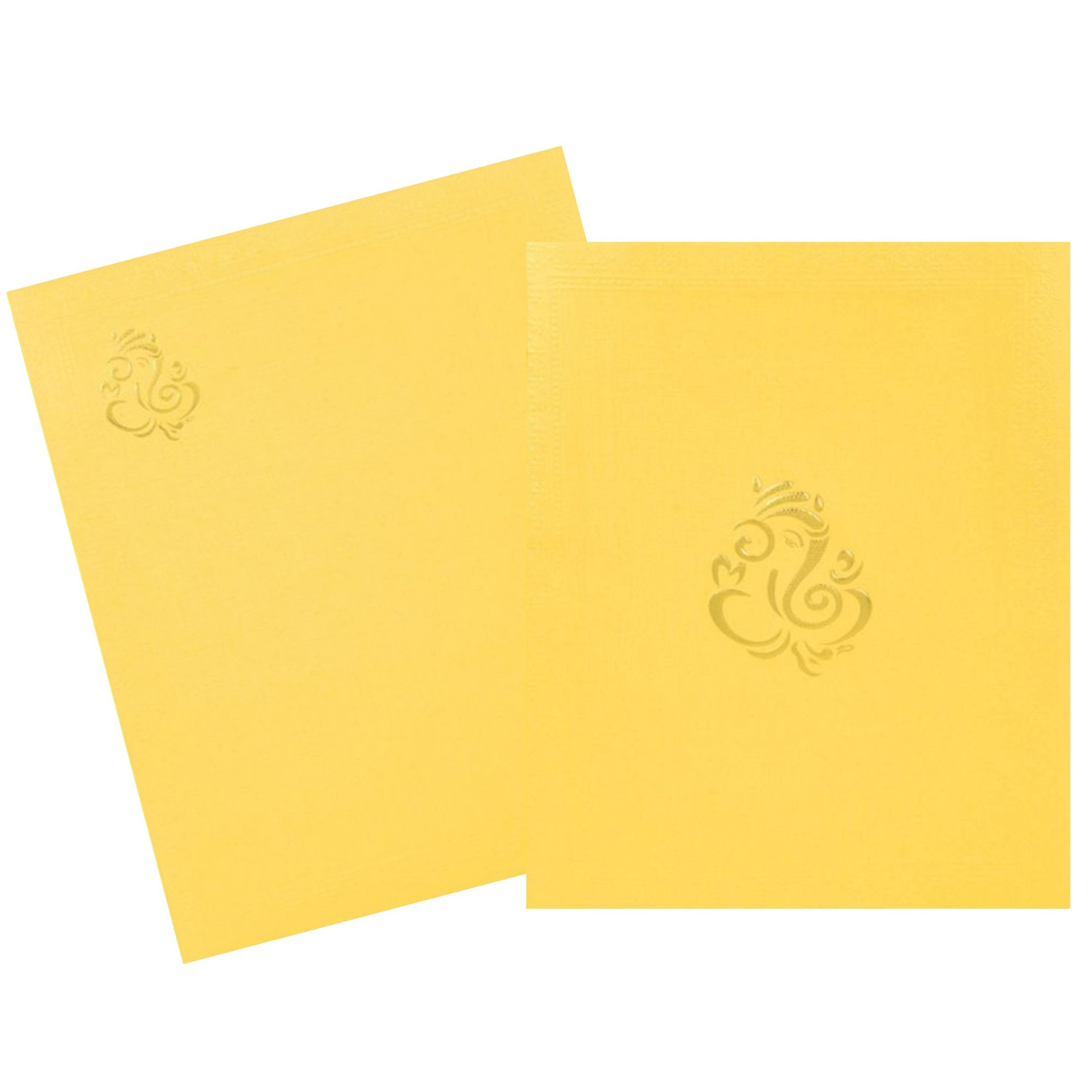 Yellow Metallic Wedding Invitation