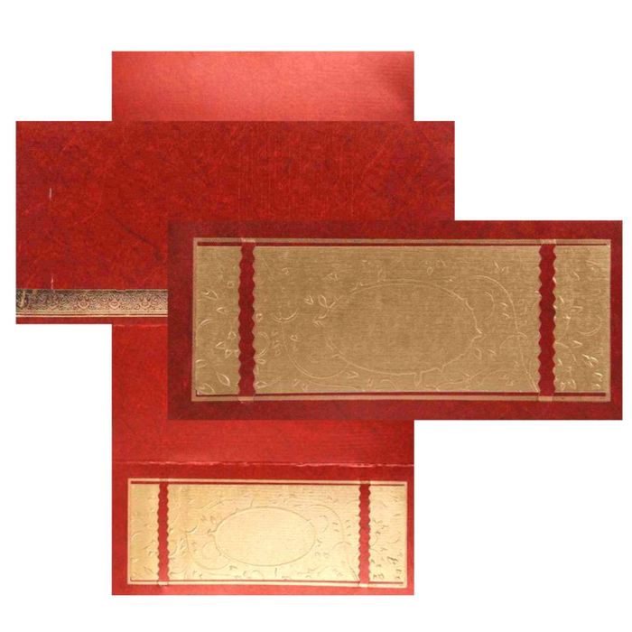 Check out our super cool collection of Red envelope with gold border and gold foiling invitation card at best price. &