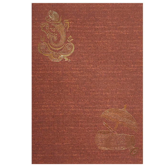 Red Paper Print Single Sheet Wedding Card-King of Cards